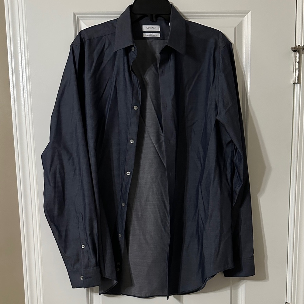 Calvin Klein Navy Slim Fit Shirt